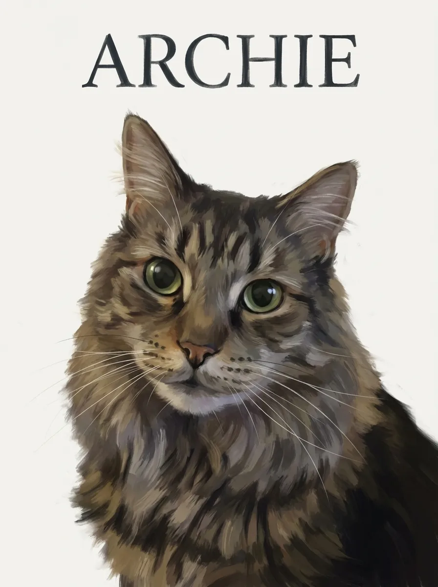 Classic portrait example - Archie the cat